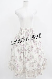 PrivateSquare. / Bloomロングスカート  生成×パープル H-25-03-21-007-LO-SK-KB-ZH