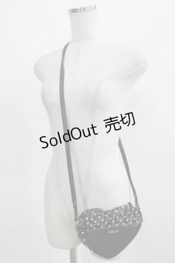 画像1: MILK / ハートショルダーBAG  黒 H-25-03-21-064-ML-BG-KB-ZH