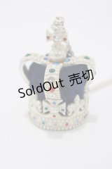 Jane Marple / ロイヤルクラウンのペンダント  シルバー×ネイビー H-25-03-21-067-JM-AC-KB-ZH