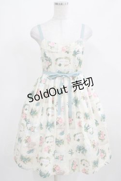 画像1: Leur Getter / Antique Cardウエストリボン付ワンピース  オフ H-25-03-21-015-LU-OP-KB-ZH