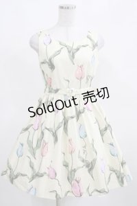 MILK / チューリーロマンスドレス  クリームシャーベット H-25-03-21-019-ML-OP-KB-ZH