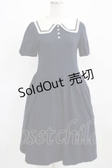 Jane Marple / ソフトマリン天竺クラシックマリンカラーのワンピース  ネイビー H-25-03-21-021-JM-OP-KB-ZH