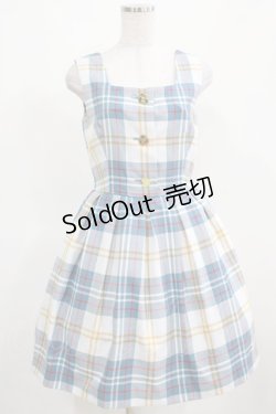 画像1: MILK / チェルシージャンパースカート  パウダーサックス H-25-03-21-023-ML-OP-KB-ZH