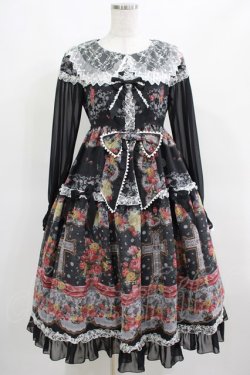 画像1: BABY,THE STARS SHINE BRIGHT / Le Bouquet de la Croix柄ワンピース Free ブラック H-25-03-22-001-BA-OP-NS-ZH