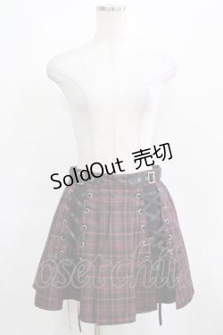 画像4: NOEMIE / レースアップ切り替えスカパン M ピンク H-25-03-22-028-GO-SK-NS-ZH
