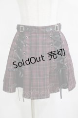 NOEMIE / レースアップ切り替えスカパン M ピンク H-25-03-22-028-GO-SK-NS-ZH