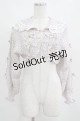 LIZ LISA / クロップド透かしセーラーカーディガン Free ピンク H-25-03-22-032-LO-TO-NS-ZH