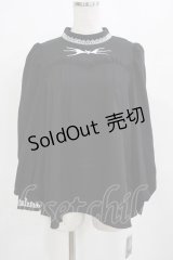 axes femme POETIQUE / ナイトメアー・ビフォア・クリスマス 刺繍ブラウス M ブラック H-25-03-22-040-AX-BL-NS-ZH