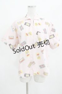 PINK HOUSE / 国旗プリント半袖シャツ Free ピンク H-25-03-22-041-LO-BL-NS-ZH