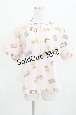 画像1: PINK HOUSE / 国旗プリント半袖シャツ Free ピンク H-25-03-22-041-LO-BL-NS-ZH