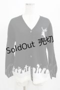 axes femme POETIQUE / ナイトメア・ビフォア・クリスマス　ジャガードカーディガン M ブラック H-25-03-22-044-AX-TO-NS-ZH