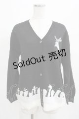 axes femme POETIQUE / ナイトメア・ビフォア・クリスマス　ジャガードカーディガン M ブラック H-25-03-22-044-AX-TO-NS-ZH