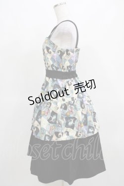画像2: axes femme POETIQUE / ナイトメアー・ビフォア・クリスマス/ツギハギ風ワンピース M ブラック H-25-03-22-005-AX-OP-NS-ZH