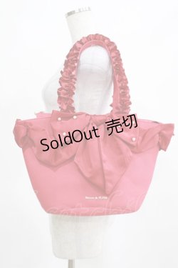 画像1: Maison de FLEUR / 白雪姫フリルハンドルトートバッグ  レッド H-25-03-22-049-LO-BG-NS-ZH