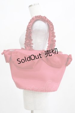 画像2: Maison de FLEUR / 白雪姫フリルハンドルトートバッグ  レッド H-25-03-22-049-LO-BG-NS-ZH