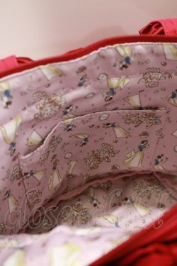 画像3: Maison de FLEUR / 白雪姫フリルハンドルトートバッグ  レッド H-25-03-22-049-LO-BG-NS-ZH