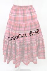 Candy Stripper / HOLY DAYS TIERED SKIRT  ピンク H-25-03-22-1013-PU-SK-KB-ZH