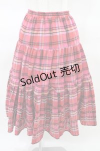 Candy Stripper / HOLY DAYS TIERED SKIRT  ピンク H-25-03-22-1013-PU-SK-KB-ZH