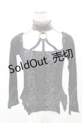 STEAM / チョーカーホルターカットソー  黒×茶 H-25-03-22-1018-HN-TO-KB-ZH