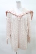 Candy Stripper / LACE UP SAILOR CABLE KNIT 2 ライトピンク H-25-03-22-1020-PU-TO-KB-ZT070