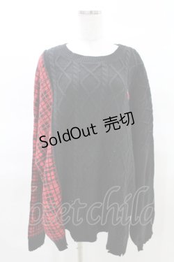 画像1: Candy Stripper / CANDY TETHERED KNIT  ブラック H-25-03-22-1022-PU-TO-KB-ZH