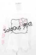 Candy Stripper / HELLO KITTY KNIT  オフ×ピンク H-25-03-22-1023-PU-TO-KB-ZH