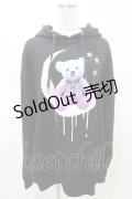 LISTEN FLAVOR / ムーンベアパーカー  黒 H-25-03-22-1027-PU-TO-KB-ZH