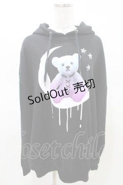 画像1: LISTEN FLAVOR / ムーンベアパーカー  黒 H-25-03-22-1027-PU-TO-KB-ZH