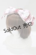 Angelic Pretty / Heartヒロインリボンヘッドドレス(タータン)  ピンク H-25-03-22-065-AP-AC-NS-ZH