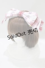 Angelic Pretty / Heartヒロインリボンヘッドドレス(タータン)  ピンク H-25-03-22-065-AP-AC-NS-ZH