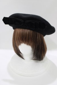 Maria pipi / ベルベットリボンベレー  ブラック H-25-03-22-067-EL-AC-NS-ZH