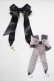 画像1: melon DOLL / シスターりぼんバレッタ+オーガンジーりぼんバレッタ  ブラック H-25-03-22-072-GO-AC-NS-ZH (1)