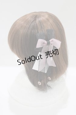 画像2: melon DOLL / シスターりぼんバレッタ+オーガンジーりぼんバレッタ  ブラック H-25-03-22-072-GO-AC-NS-ZH