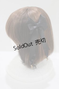 画像3: melon DOLL / シスターりぼんバレッタ+オーガンジーりぼんバレッタ  ブラック H-25-03-22-072-GO-AC-NS-ZH