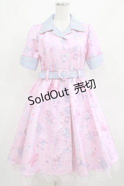 画像1: Angelic Pretty / Neon Star Dinerワンピース Free ピンク H-25-03-22-007-AP-OP-NS-ZH