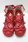 Angelic Pretty / Girlyコルク底シューズ S レッド H-25-03-22-080-AP-SH-NS-ZH