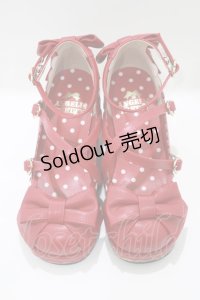 Angelic Pretty / Girlyコルク底シューズ S レッド H-25-03-22-080-AP-SH-NS-ZH