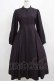 画像1: Maison de FLEUR Petite Robe canone / ニナのお茶会ワンピース M BORDEAUX H-25-03-22-013-EL-OP-NS-ZH (1)