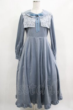 画像1: Maison de FLEUR Petite Robe canone / 星に届きそうなワンピース M Light Blue H-25-03-22-014-EL-OP-NS-ZH