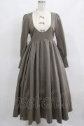 Maison de FLEUR Petite Robe canone / カノンレトロワンピース M Brown H-25-03-22-015-EL-OP-NS-ZH