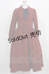 Maison de FLEUR Petite Robe canone / 歩みを止めないワンピース M BORDEAUX H-25-03-22-016-EL-OP-NS-ZH