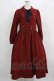 画像1: Maison de FLEUR Petite Robe canone / 歩みを止めないワンピース M BORDEAUX H-25-03-22-016-EL-OP-NS-ZH (1)