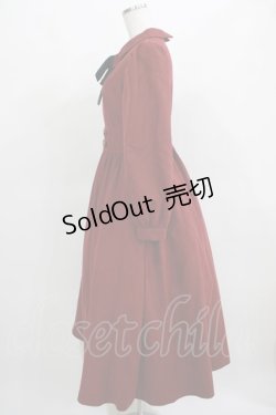 画像2: Maison de FLEUR Petite Robe canone / 歩みを止めないワンピース M BORDEAUX H-25-03-22-016-EL-OP-NS-ZH