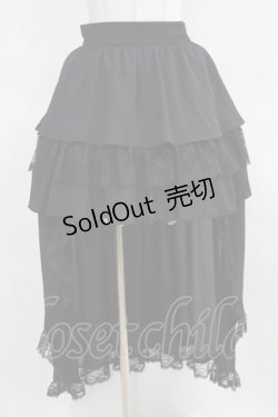 画像1: Jamie エーエヌケー / ティアードテールスカート M ブラック H-25-03-22-020-LO-SK-NS-ZH