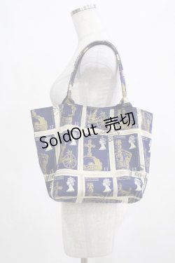 画像1: Jane Marple / Royal Stampのトートバッグ  ネイビー H-25-03-23-035-JM-BG-KB-ZH