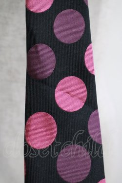 画像2: PEACE NOW / ドットジャガードネクタイ  黒×ピンク H-25-03-23-058-PU-ZA-KB-ZH