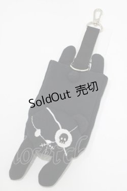 画像1: PEACE NOW / 眼帯くまケース  黒 H-25-03-23-059-PU-ZA-KB-ZH