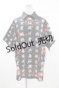 ACDC RAG / メンヘラトリイ半袖シャツ  黒 H-25-03-23-1046-PU-BL-KB-ZH