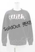 MILK / Ribbon MILKトレーナー  ブラック H-25-03-23-1048-ML-TO-KB-ZH