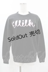 MILK / Ribbon MILKトレーナー  ブラック H-25-03-23-1048-ML-TO-KB-ZH